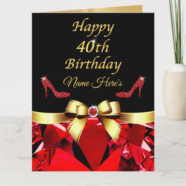 Magnifique, carte personnalisée de 40e anniversair (Devant)