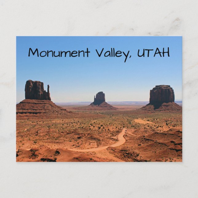 Magnifique carte postale de la Vallée des Monument (Devant)