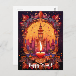 Magnifique carte postale Diwali