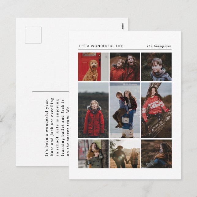 Magnifique Carte postale Vie Multiphoto (Devant / Derrière)