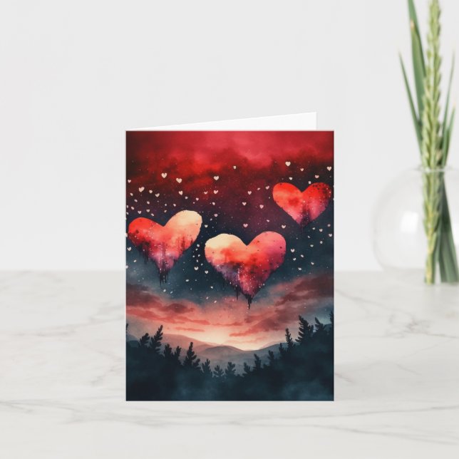 Magnifique carte Valentine et Romance (Devant)