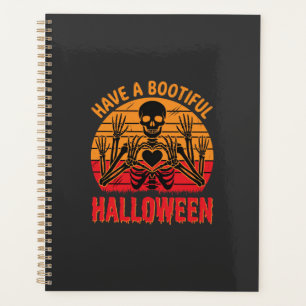 Magnifique cœur de squelette d'Halloween Rétro Cou