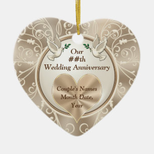 Magnifique Coeur, Mariage Anniversaire Ornements