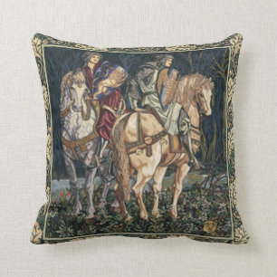Magnifique Coussin avec Dessin de Tapisserie Antiq