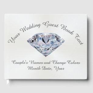 Magnifique Diamant Personnalisé Mariage Livre d'in