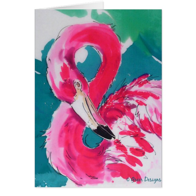 Magnifique Flamant rose Oiseau     TropicalArt Imp (Devant)