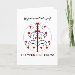 Magnifique Heart Tree Carte Saint Valentin