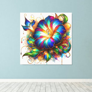 Magnifique Impression sur Toile de Style Vitrail d
