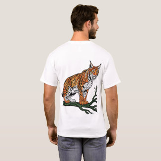 Magnifique Lynx sur T-Shirt de Branche
