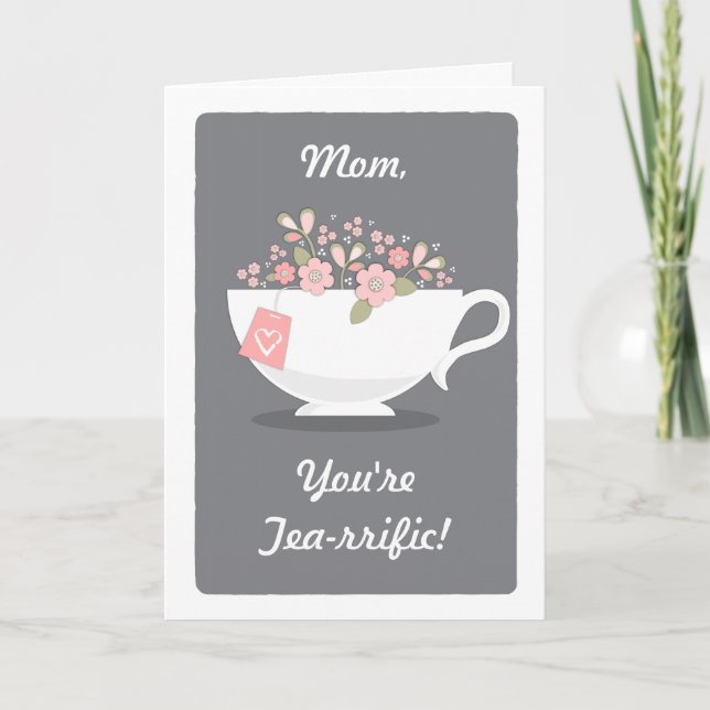 Magnifique Maman Tea Lover Carte de la fête des mè (Devant)