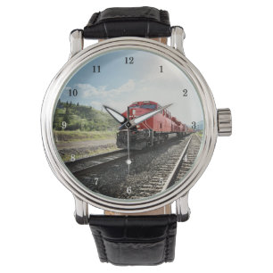 Magnifique montre à poignet de locomotives/train