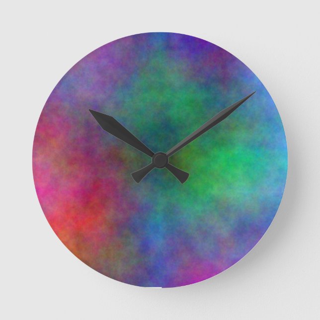 MAGNIFIQUE NUAGE DE COULEUR ROND MUR HORLOGE (Recto)