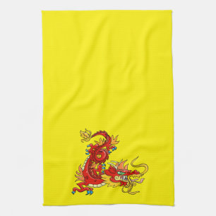 Magnifique Serviette de cuisine Red Imperial Drago