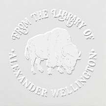 Magnifique silhouette de bison buffle Bibliothèque