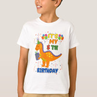 Magnifique T-shirt Dinosaur 5e anniversaire pour l