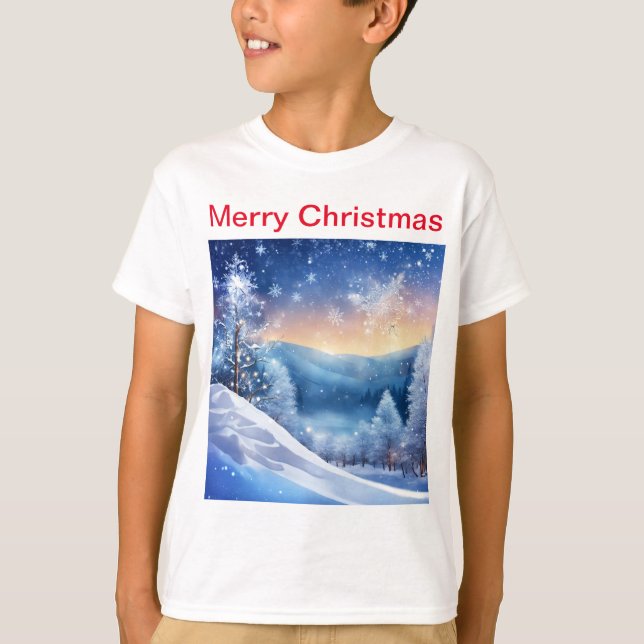 Magnifique T-shirt Enfants d'hiver Sparkling | T P (Devant)