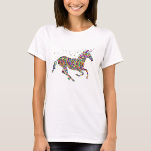 Magnifique T-shirt femme à la licorne