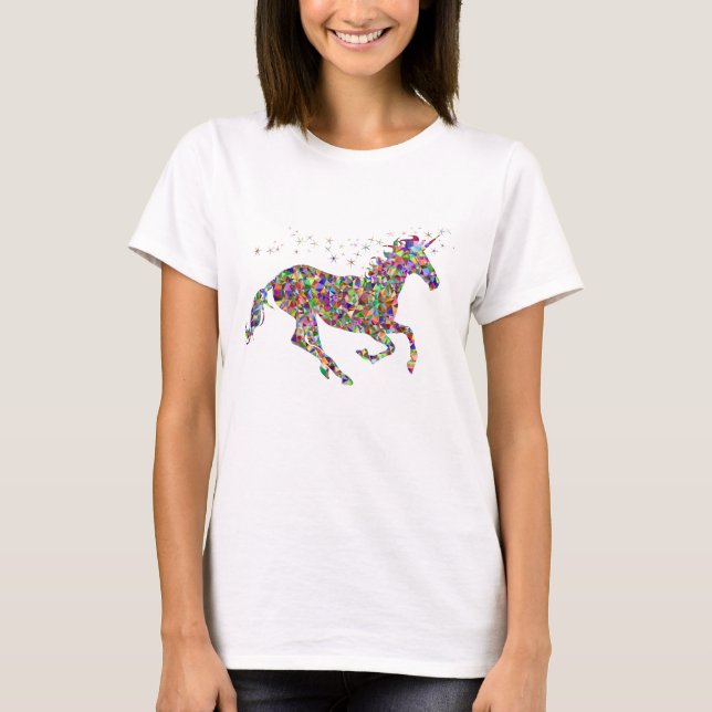 Magnifique T-shirt femme à la licorne (Devant)