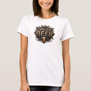 Magnifique T-shirt rose avec citation J'AI BESOIN