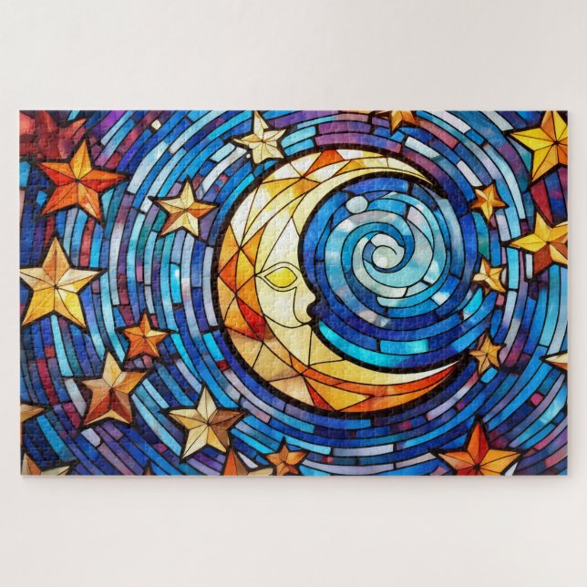 Magnifique Tropical vitrail art puzzle (Horizontal)