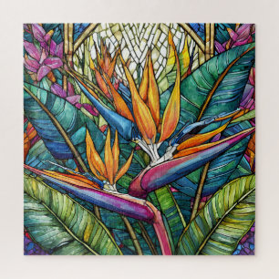 Magnifique Tropical vitrail art puzzle