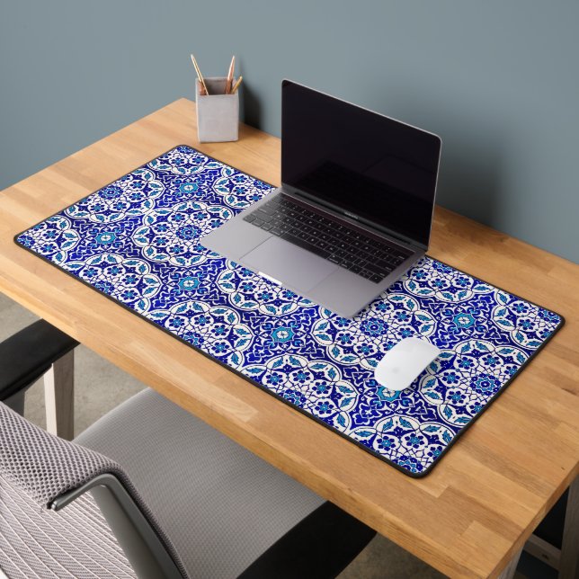 Magnifique Turc Ottoman Iznik Arabe Indigo (Bureau 2)
