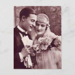Magnifique Vintage mariée d'antiquités et cartes d