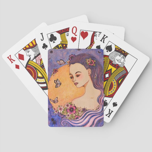 Magnifique Violet Cartes De Jeu (dos)