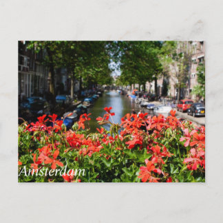 Magnifique vue sur le canal d'Amsterdam Carte post