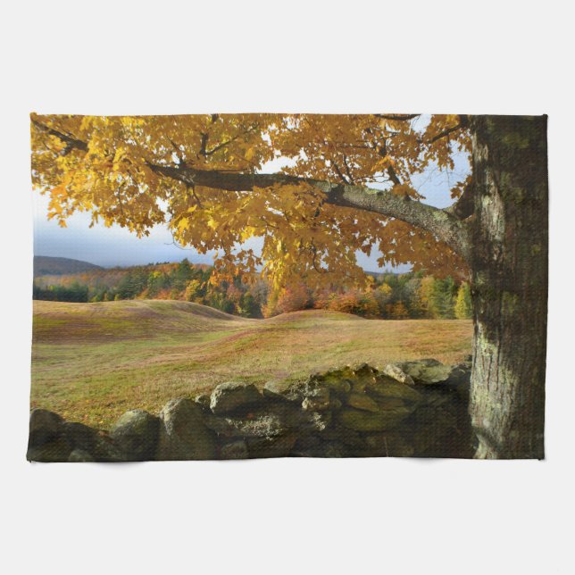 Magnifique vue Vermont Serviette de cuisine (Horizontal)