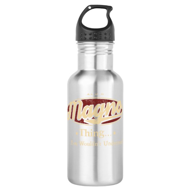 Magno Flasche Name Geschenk Edelstahlflasche (Vorderseite)
