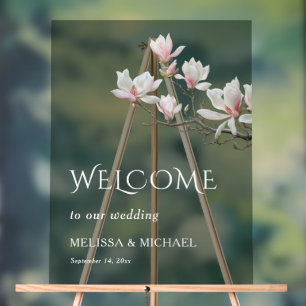 Magnolia Art Fin Transparent Bienvenue Mariage