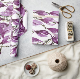 Magnolia Art Lila Violett Geschenkpapier