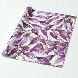 Magnolia Art Lila Violett Geschenkpapier