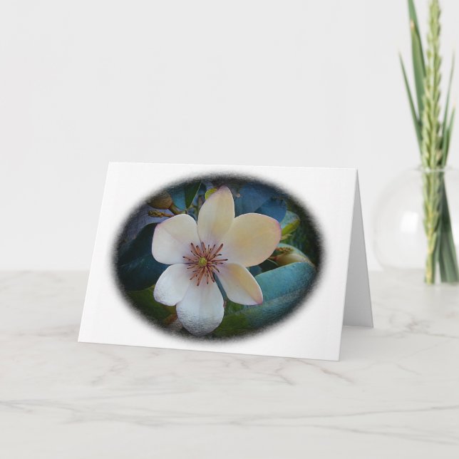Magnolia Birthday Card Karte (Vorderseite)