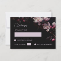 Magnolia Black Floral