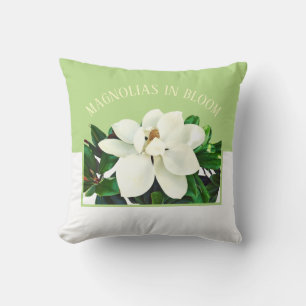 Magnolia Bloom   16"x16" Reversible Throw Kissen