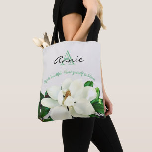 Magnolia Bloom   Das Leben ist schön   PERSONALISI Tasche