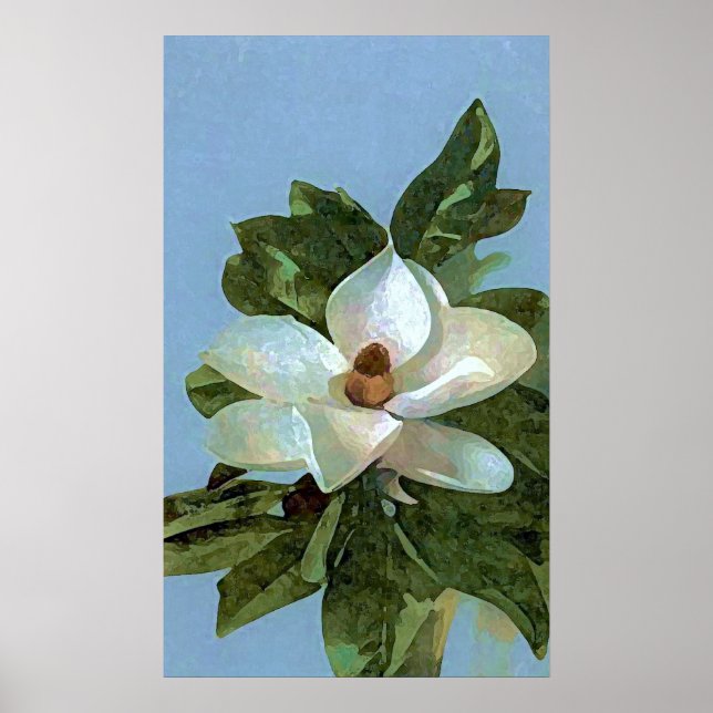 Magnolia Blossom Blume Poster Print (Vorne)