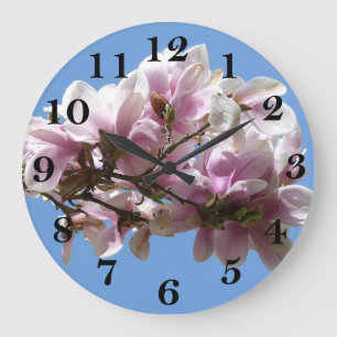 Magnolia Blossom Große Wanduhr