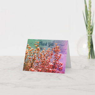 Magnolia Blossoms Blue Sky Art Carte de remercieme