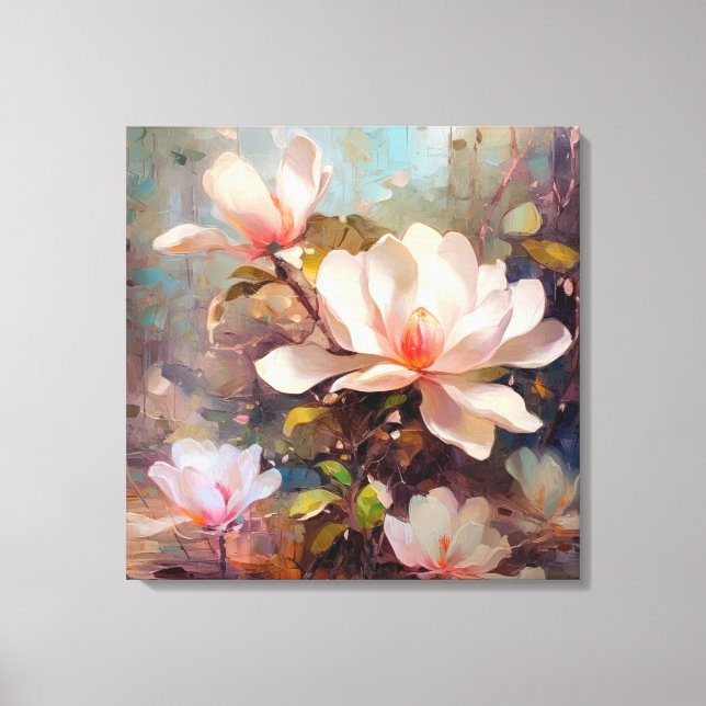 Magnolia Blossoms Kunst und Kultur Leinwanddruck (Vorderseite)