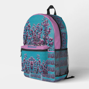 Magnolia blüht Blauer Himmel Personalisiert Bedruckter Rucksack