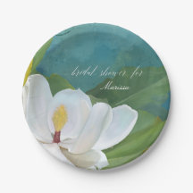 Magnolia Blume Blossom Brautparty Modernes Blau