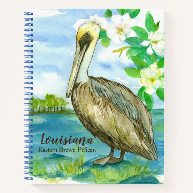 Magnolia Blume Blue Lake Pelican Journal Notizbuch (Vorderseite)