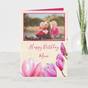 Magnolia Blume Happy Birthday Mama Foto Karte
