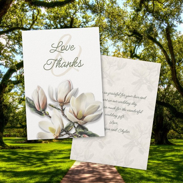 Magnolia Blume Liebe dank Message Card Einladung (Von Creator hochgeladen)