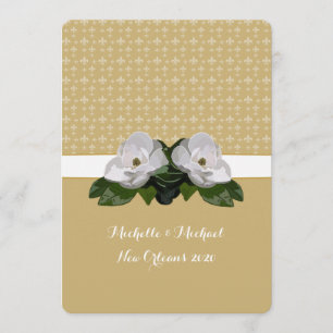 Magnolia Blume Lilie Hochzeit Einladung