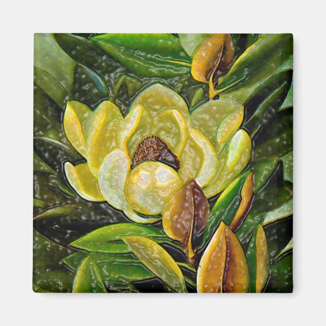 Magnolia-Blume Magnet (Vorne)