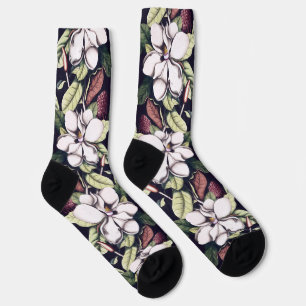 Magnolia-Blume-Muster Socken